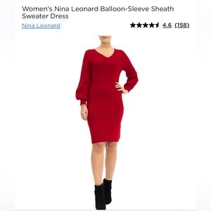 Red women's dress, M